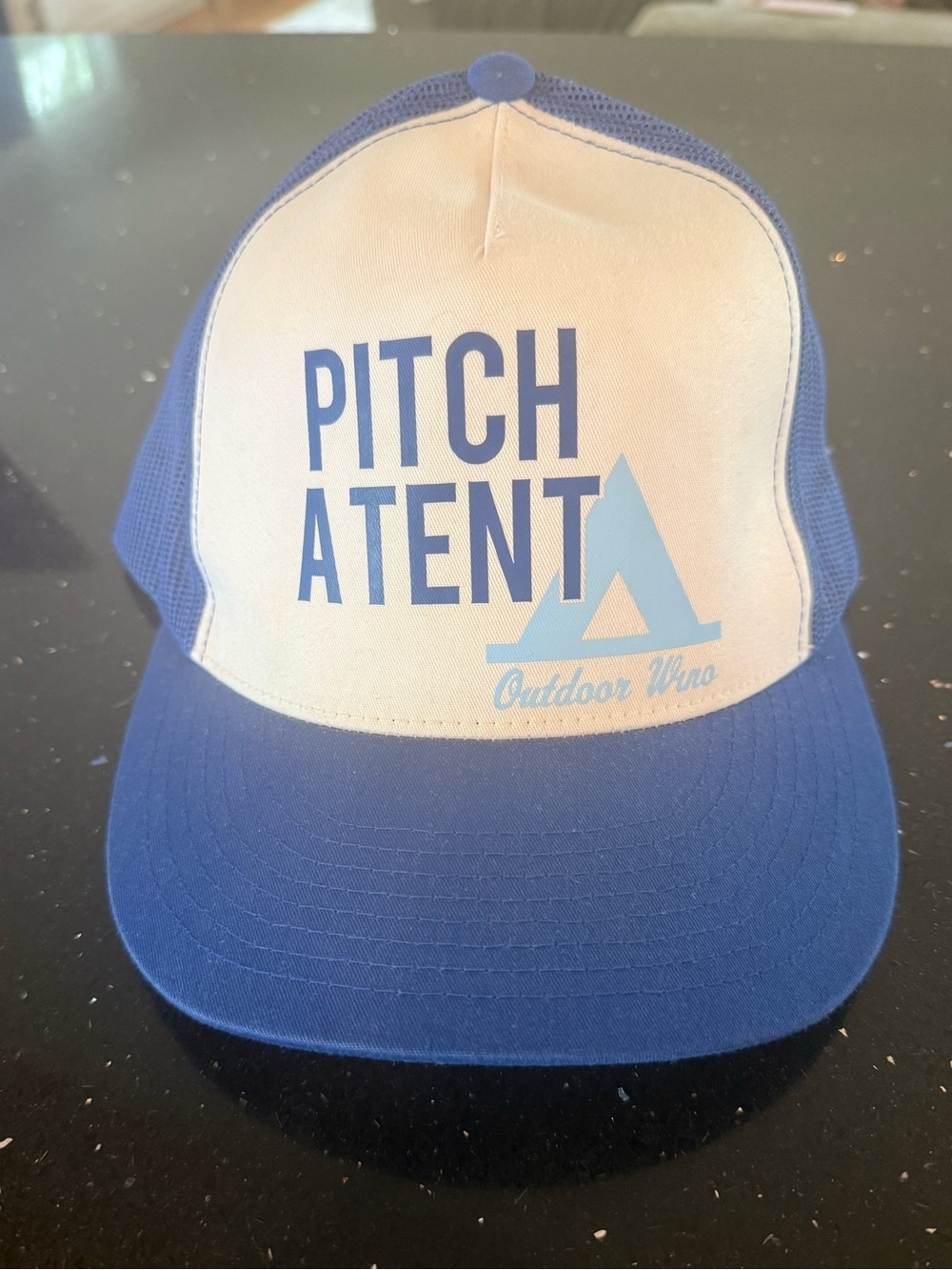 Pitch Atent Blue and White Trucker Hat